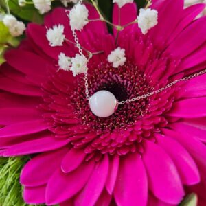 Créative collier argent au lait maternel